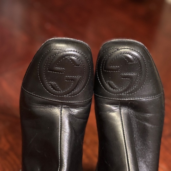 Gucci Knee High Boot with Gold Chain & Logo Detail Size 35.5 (Box NOT Included) - Picture 16 of 16